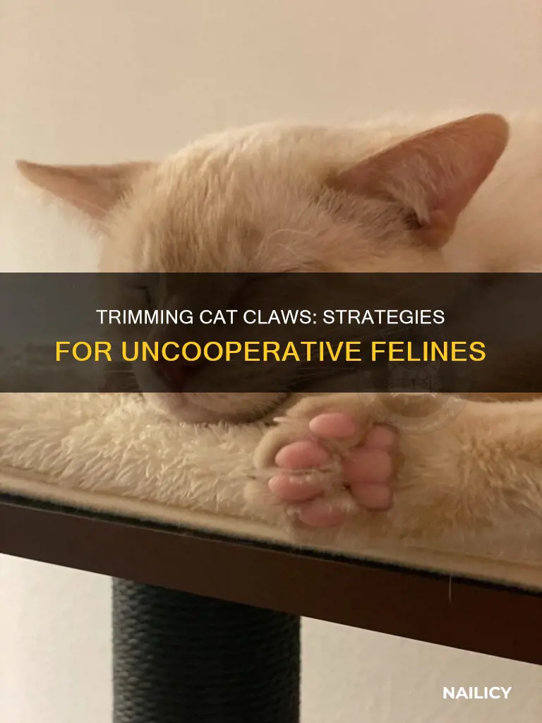 how to trim the back nails of an uncooperative cat