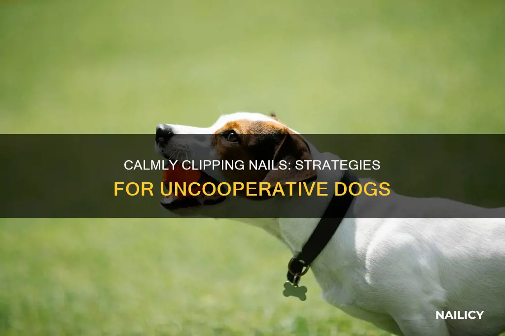 how to trim the nails of an uncooperative dog