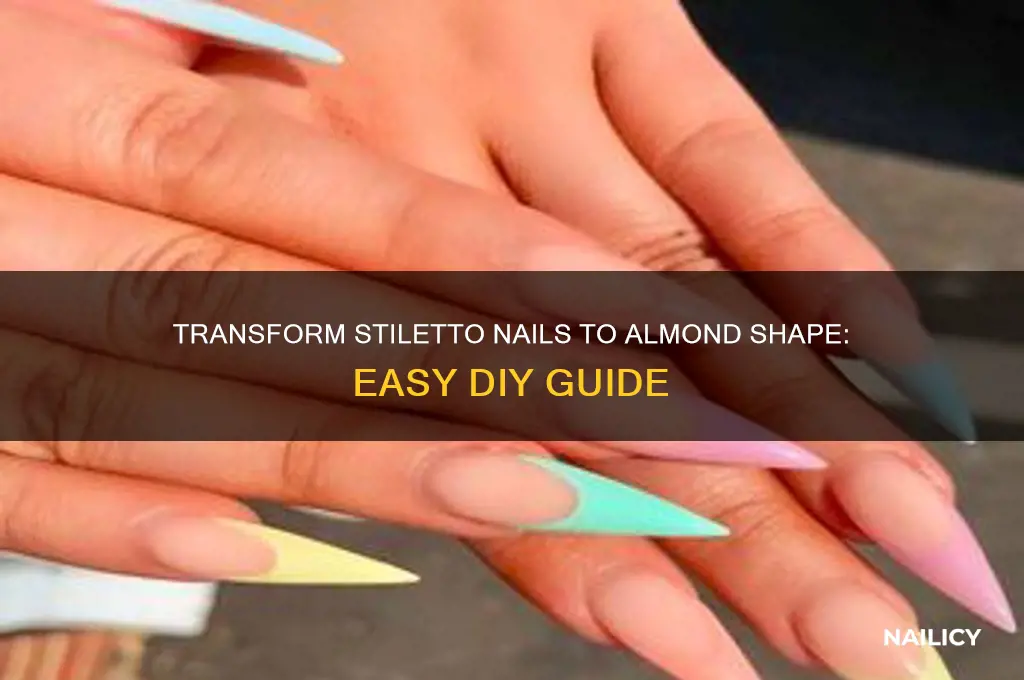 how to turn stiletto nails into almond
