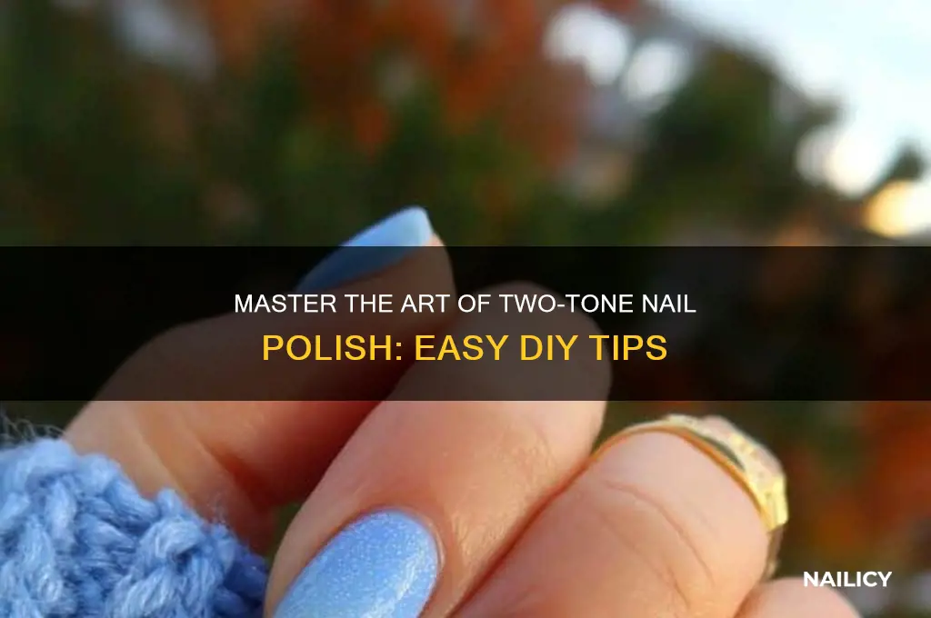 how to two tone nail polish