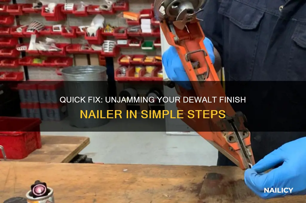how to unjam a dewalt finish nailer