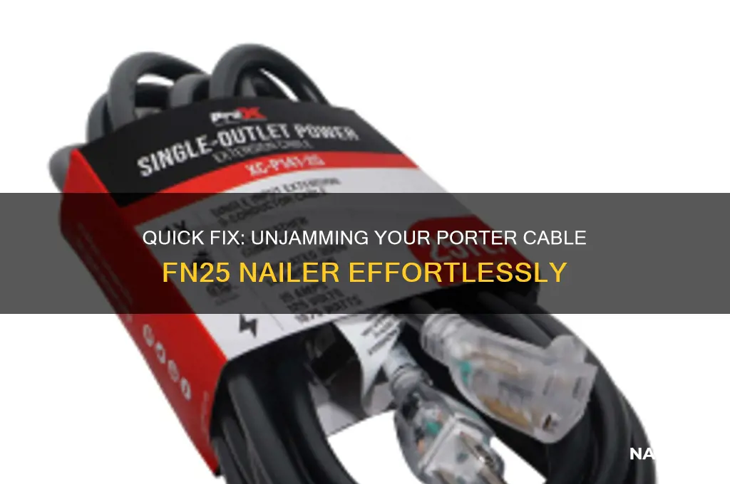 how to unjam porter cable nailer fn25