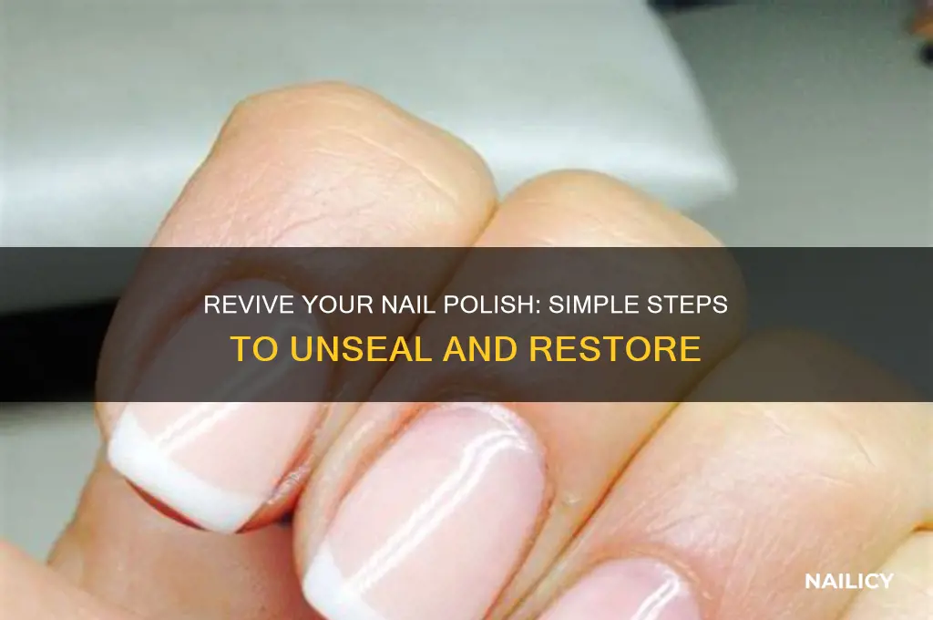 how to unseal nail polish
