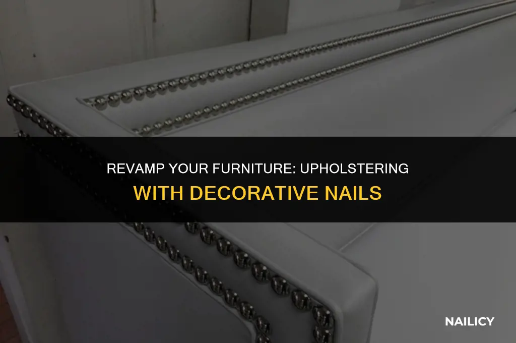 how to upholster using decorative nails