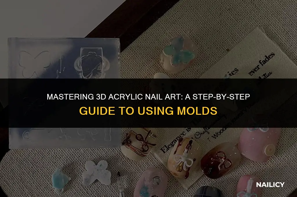 how to use 3d acrylic nail art molds