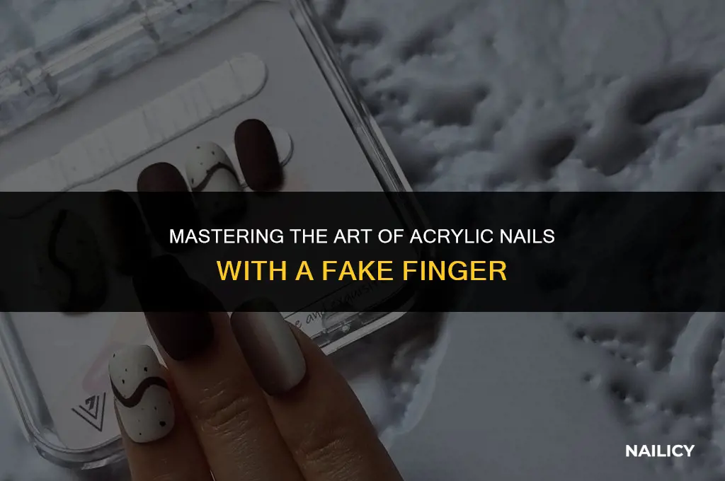 how to use a fake finger for acrylic nails