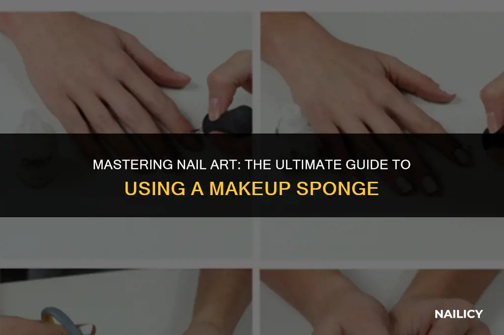 how to use a makeup sponge for nails