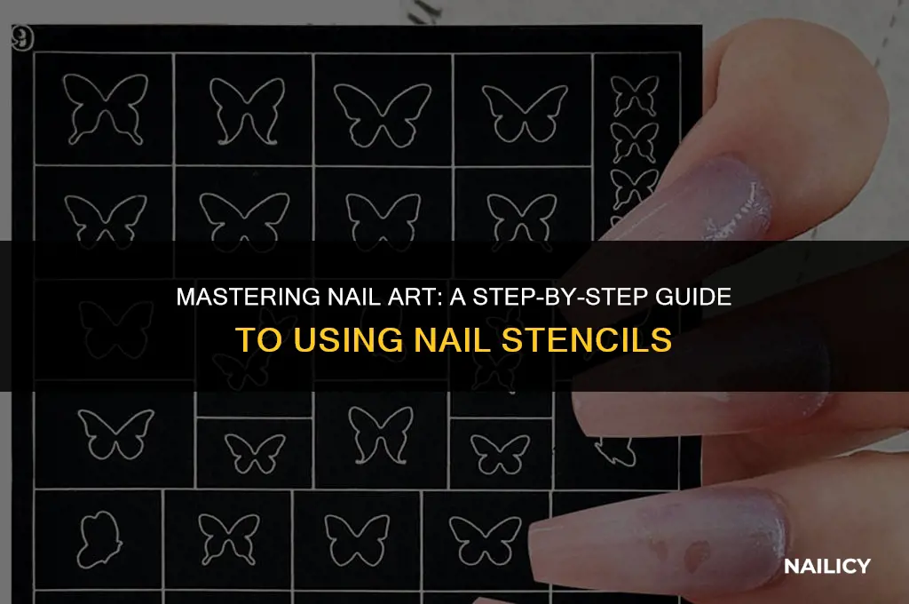 how to use a nail stencil