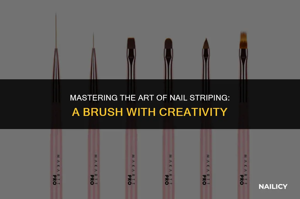 how to use a nail striping brush