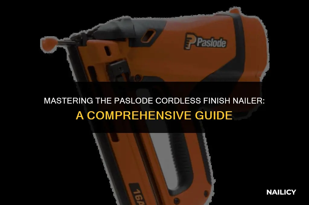 how to use a paslode cordless finish nailer