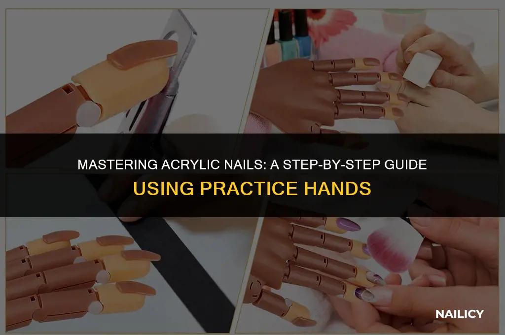 how to use a practice hand for acrylic nails