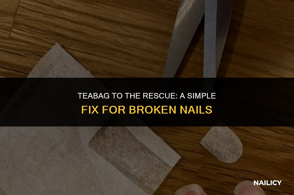 how to use a teabag to fix a broken nail
