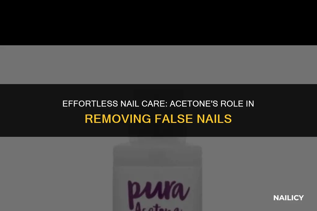 how to use acetone to remove false nails