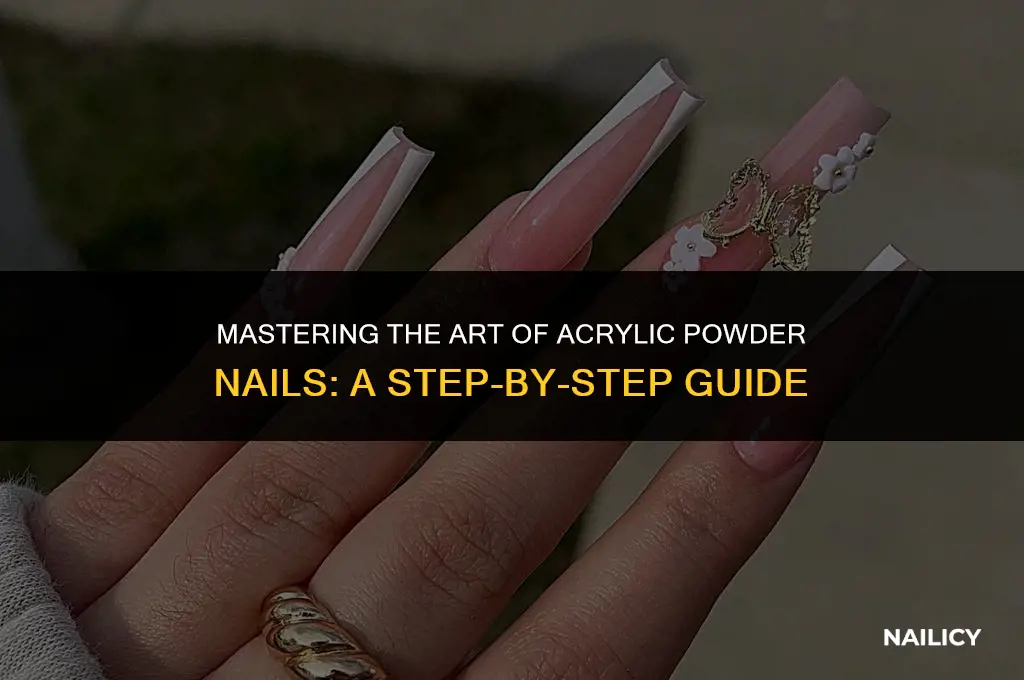 how to use acrylic color powder on nails