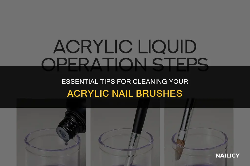 how to use acrylic nail brush cleaner