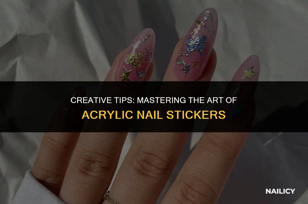 how to use acrylic nail stickers
