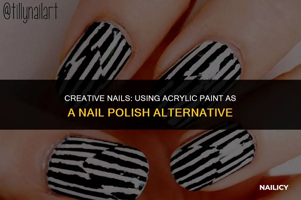 how to use acrylic paint as nail polish