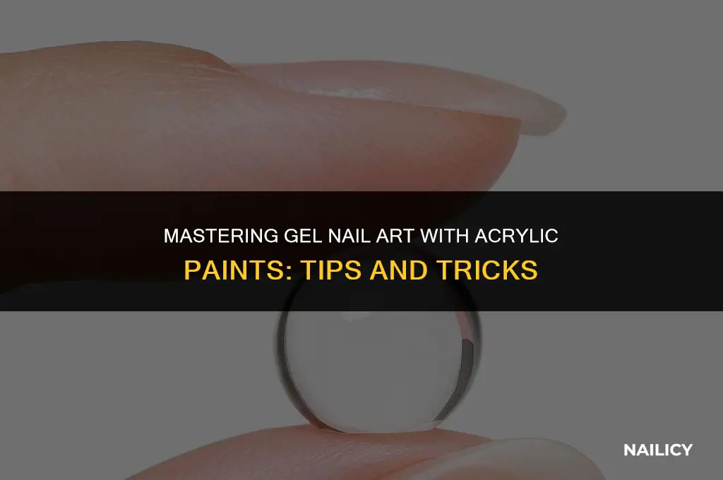 how to use acrylic paint on gel nails