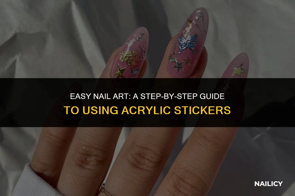 how to use acrylic stickers for nails step by step