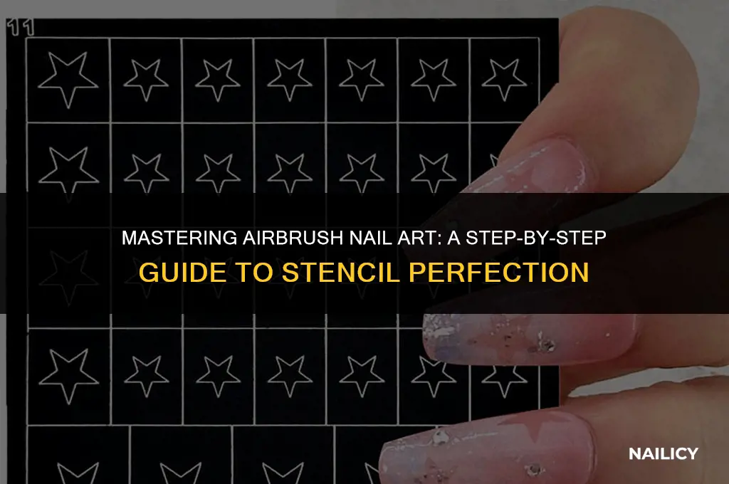 how to use airbrush nail stencils