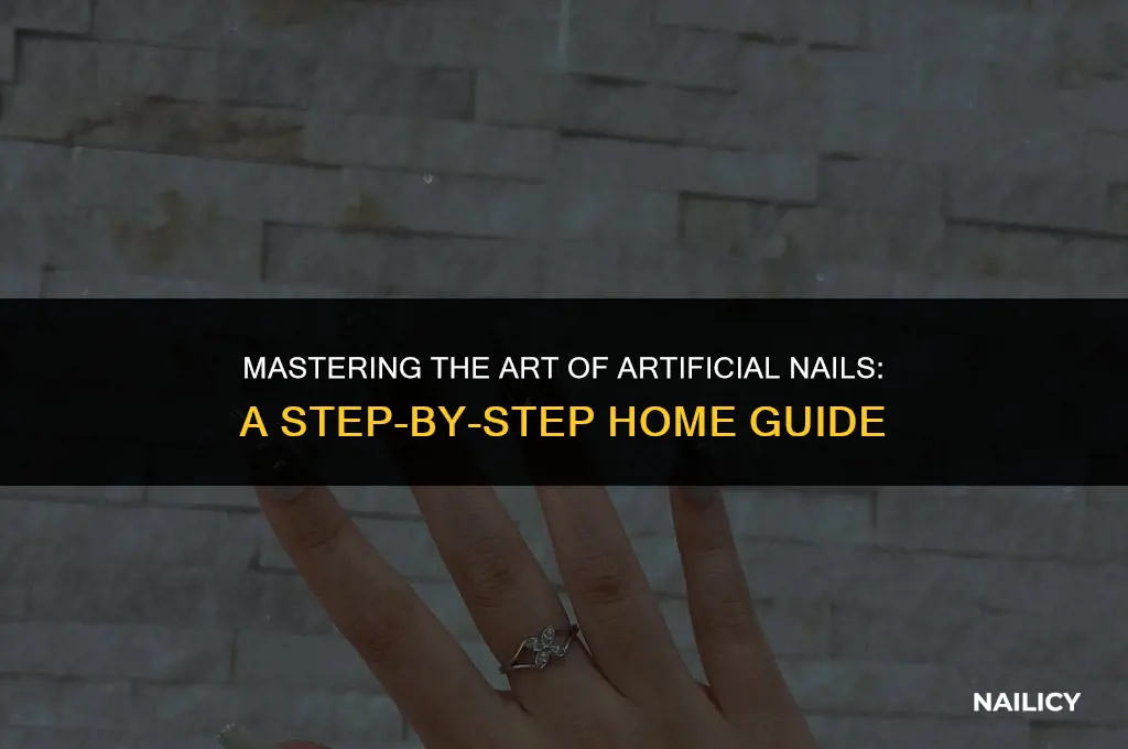how to use artificial nails at home