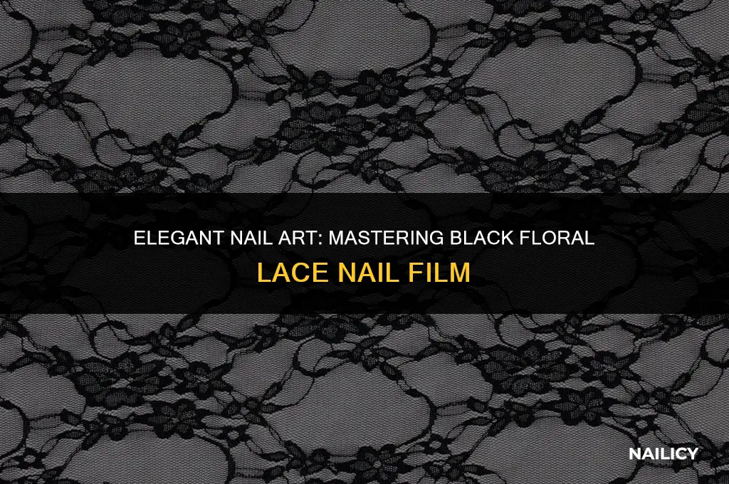how to use black floral lace nail film
