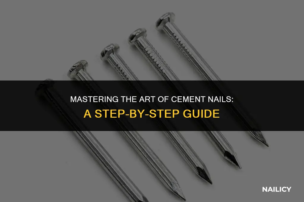 how to use cement nails