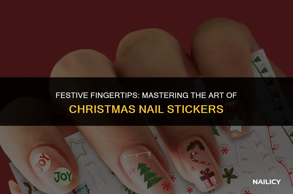 how to use christmas nail stickers