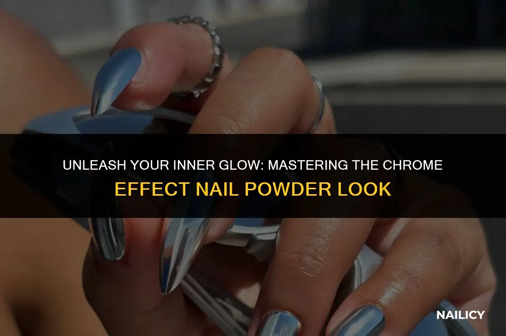 how to use chrome effect nail powder