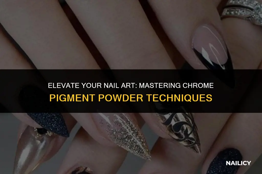 how to use chrome pigment powder on nails