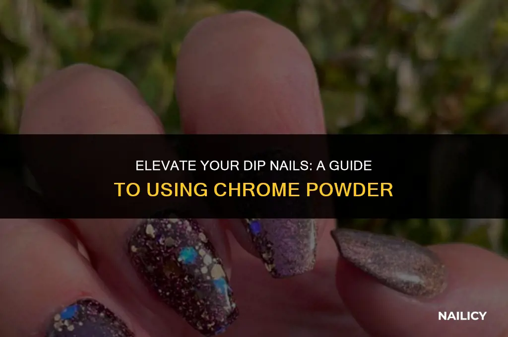 how to use chrome powder on dip nails