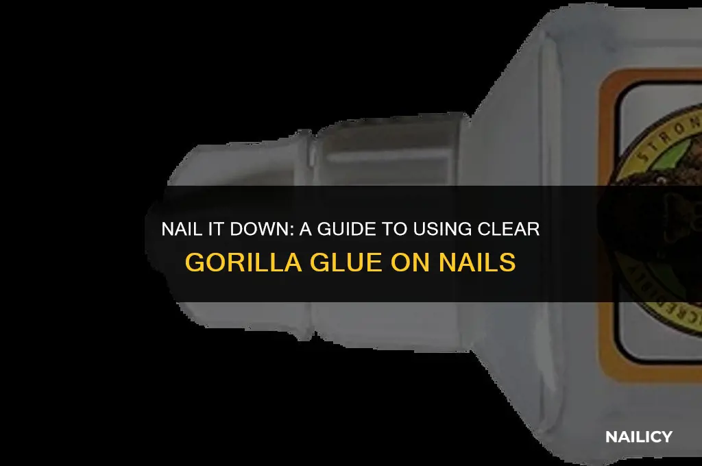 how to use clear gorilla glue on nails