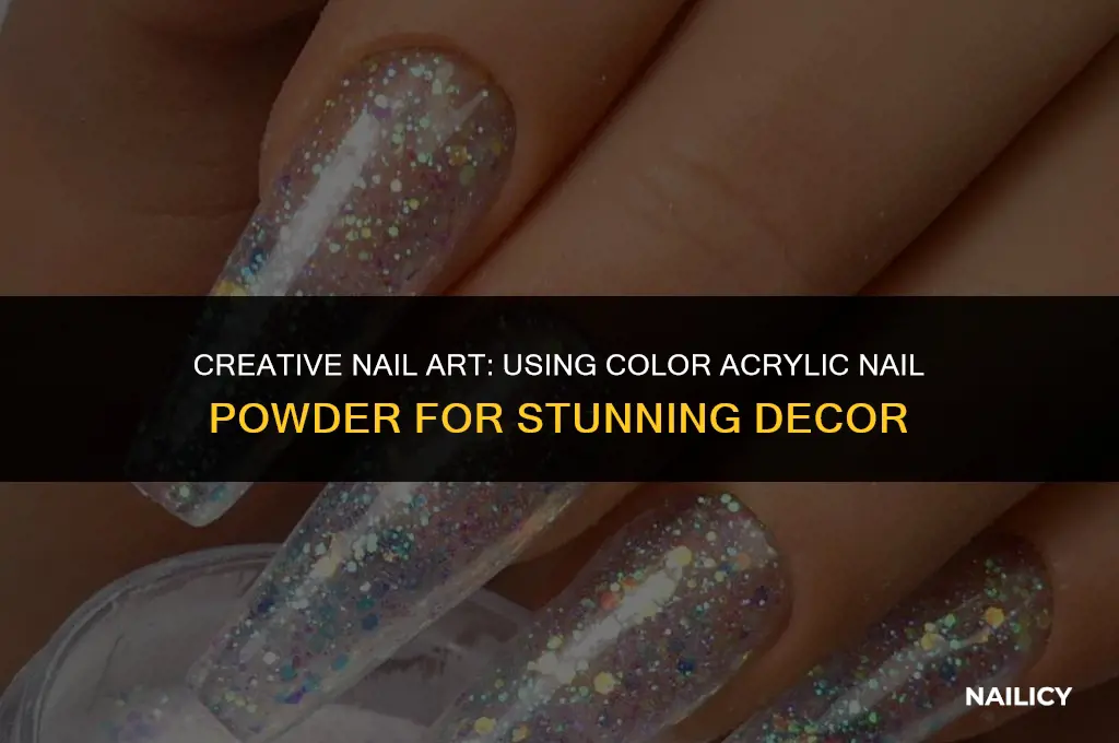 how to use color acrylic nail powder decor