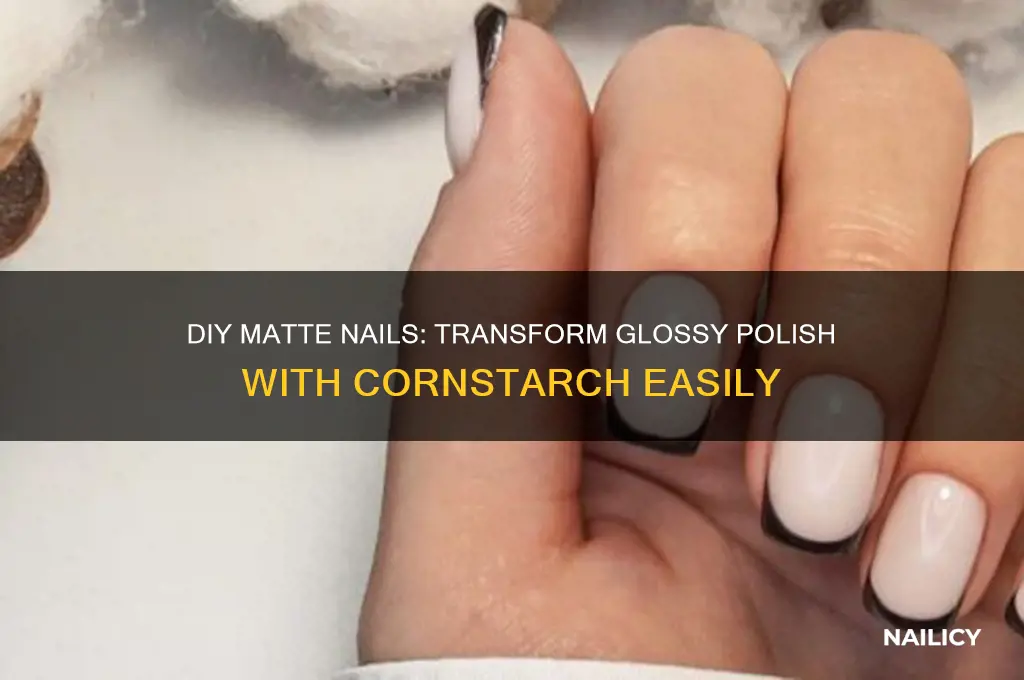 how to use cornstarch to make matte nail polish