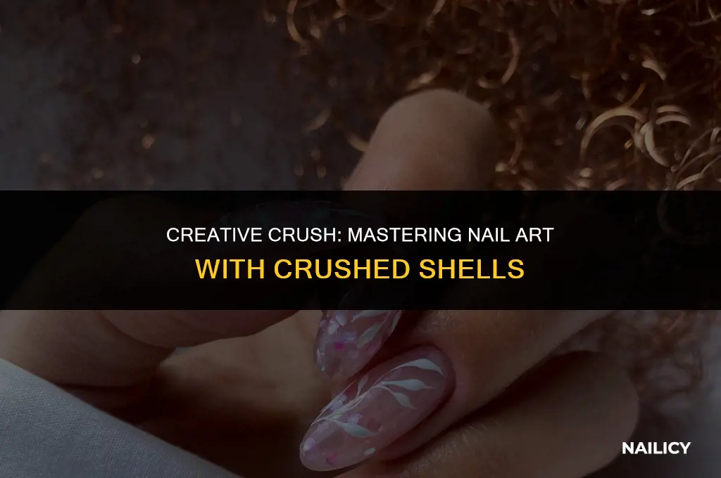 how to use crushed shell nail art