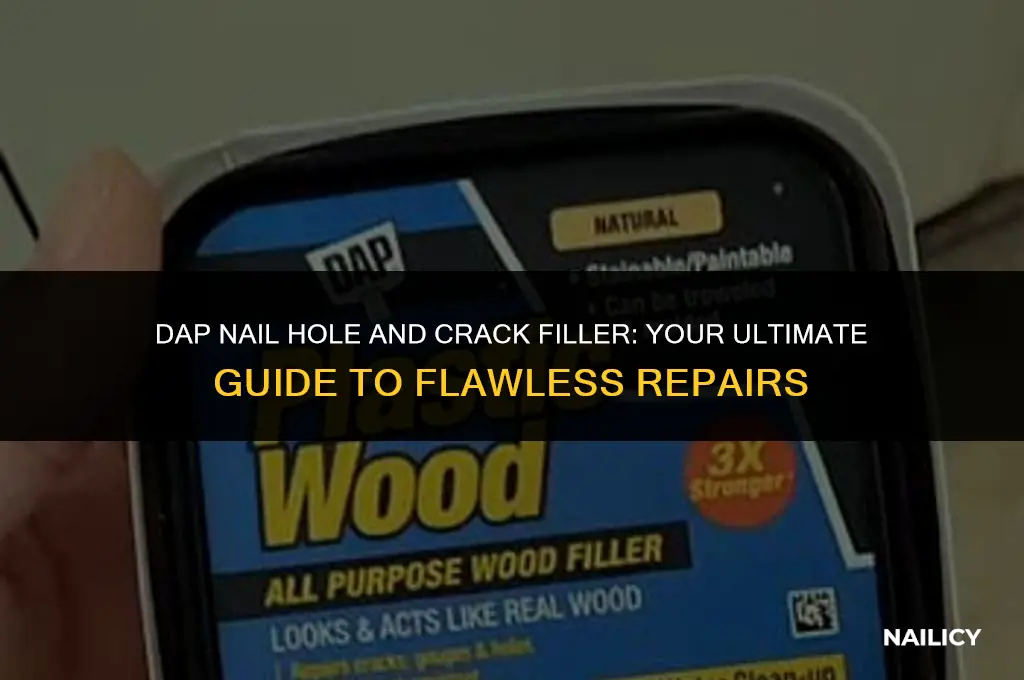 how to use dap nail hole and crack filler