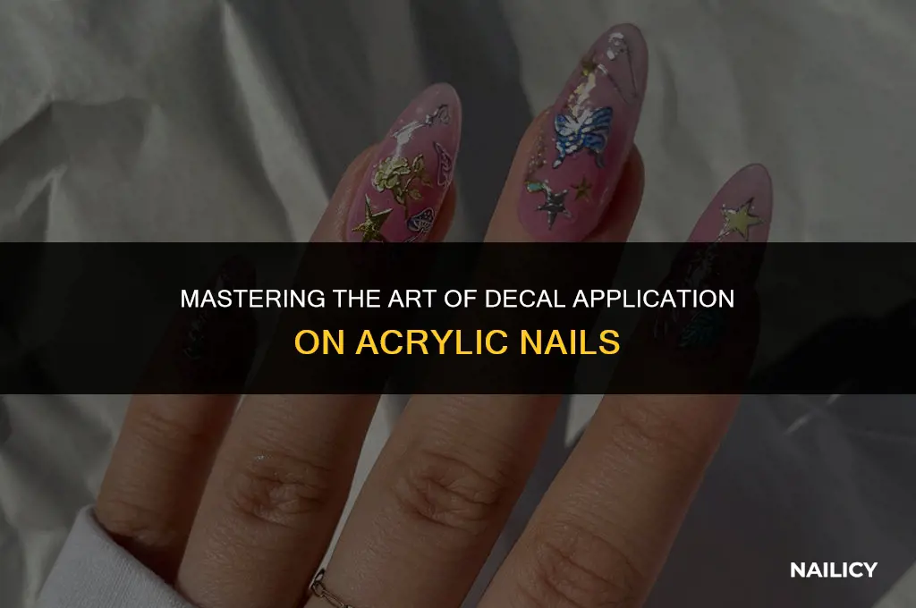 how to use decals on acrylic nails