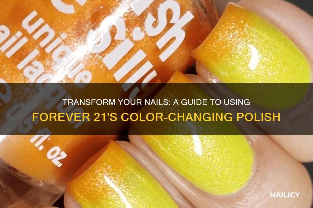 how to use forever 21 color changing nail polish