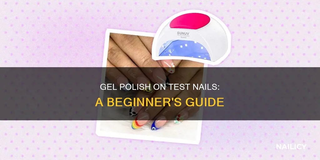 how to use gel polish on test nails circles
