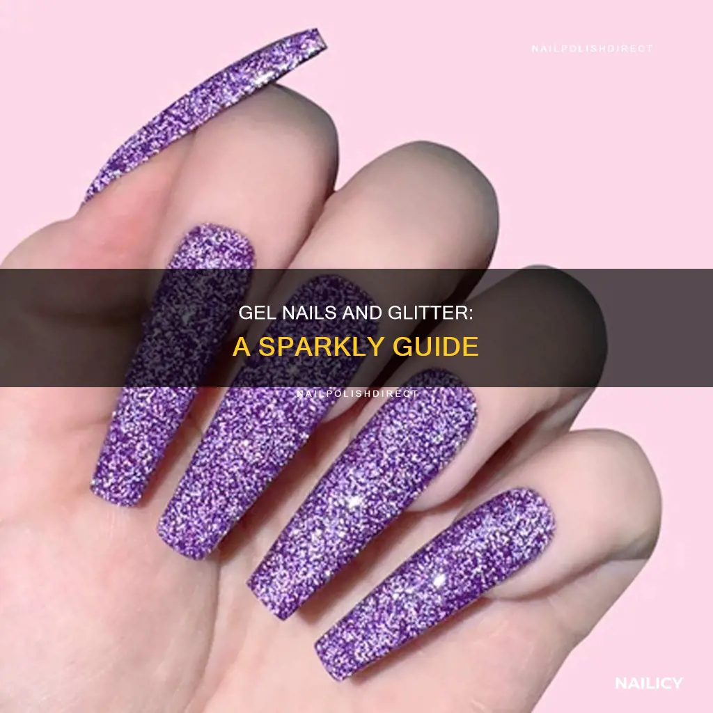 how to use glitter powder on gel nails