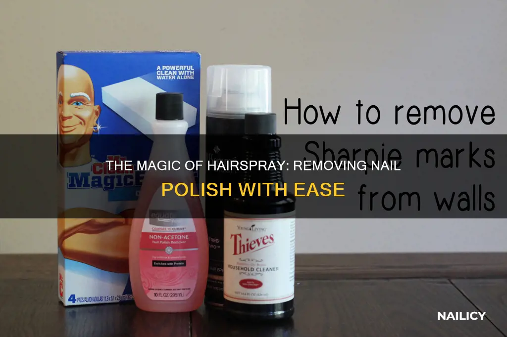 how to use hairspray to remove nail polish