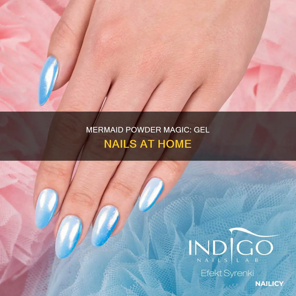 how to use mermaid powder on gel nails