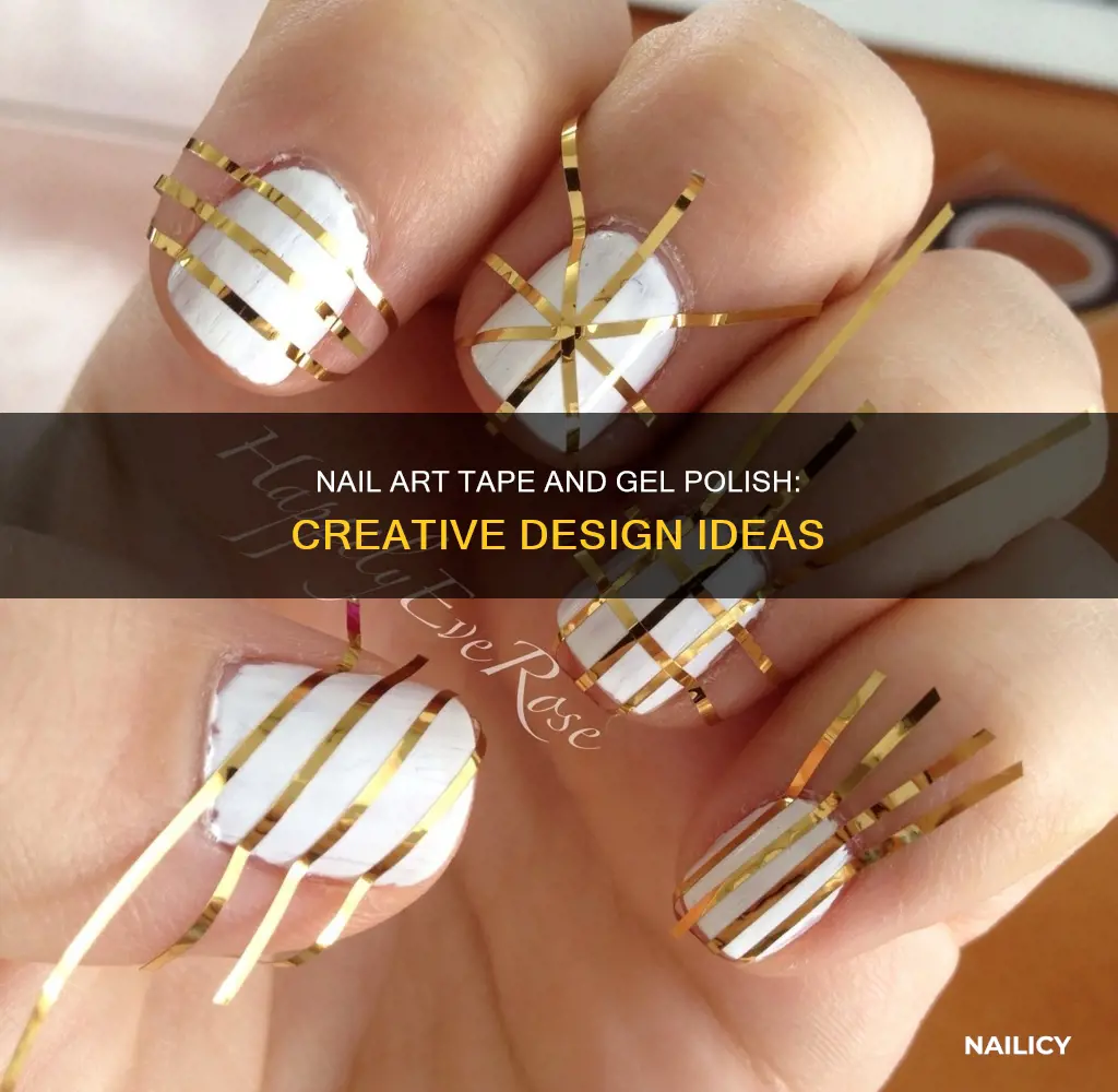 how to use nail art tape with gel polish