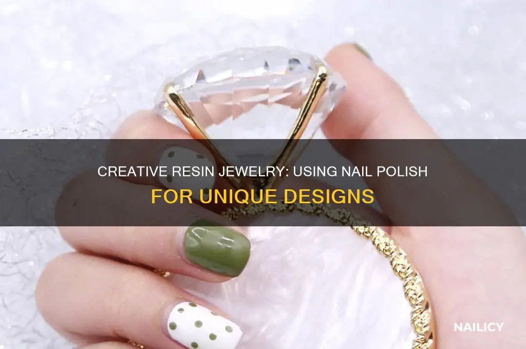 how to use nail polish in resin jewelry