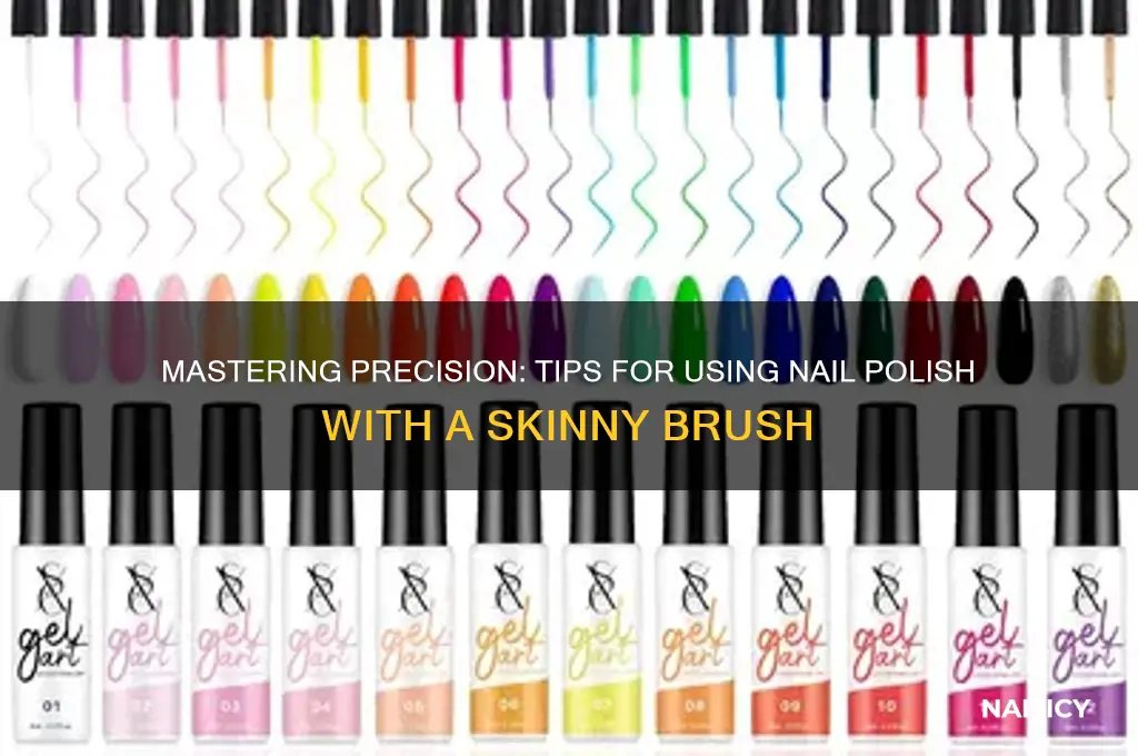 how to use nail polish with a skinny brush