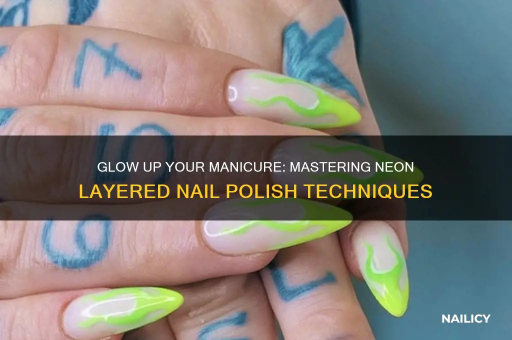 how to use neon layered nail polish