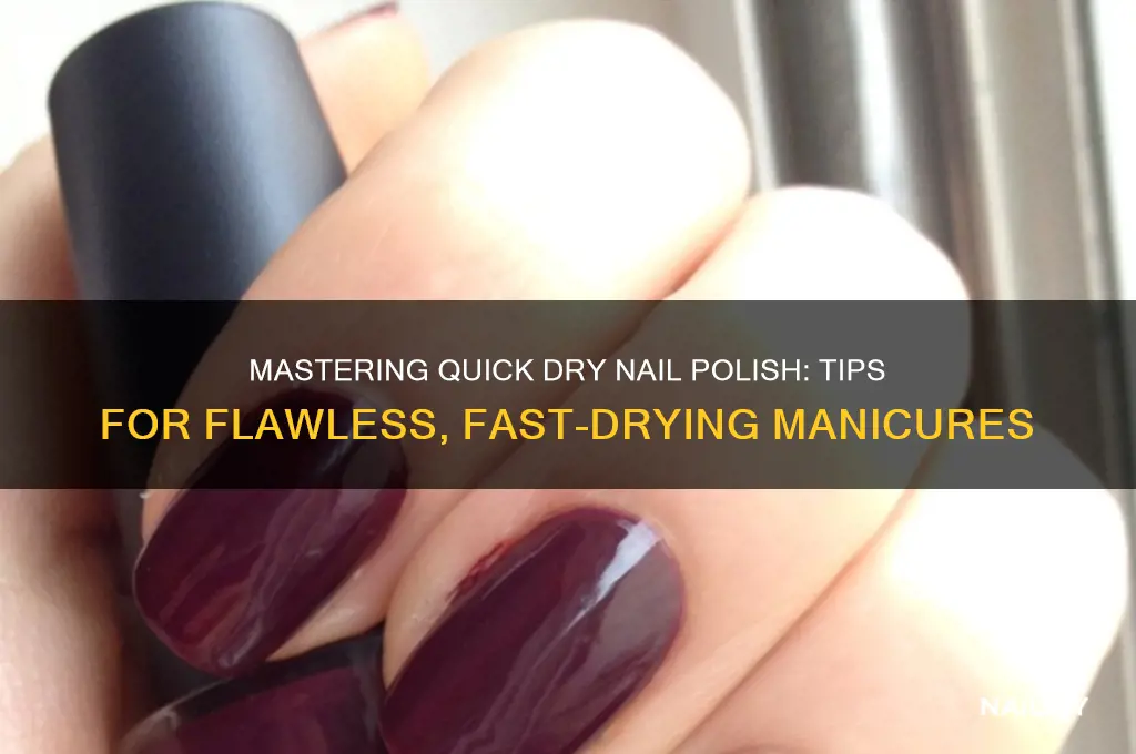 how to use quick dry nail polish