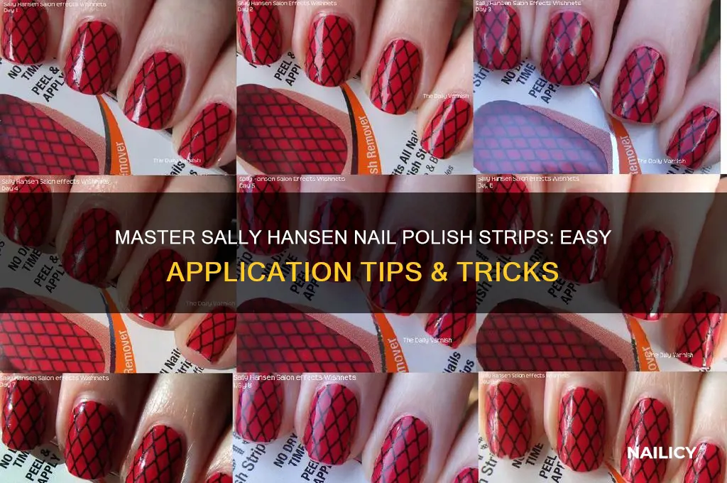 how to use sally hansen nail polish strips