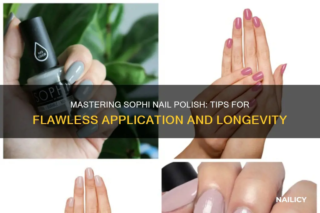 how to use sophi nail polish