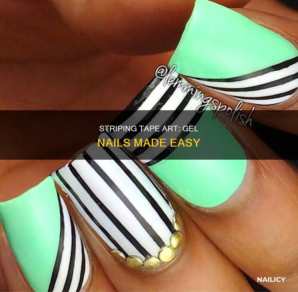 how to use striping tape on gel nails